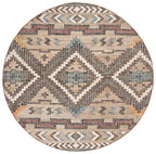 SAFAVIEH Kilim Collection 3' Round Natural/Blue KLM760M Handmade Flatweave Premium Jute Entryway Foyer Living Room Bedroom Kitchen Area Rug - size: 3' (Round)