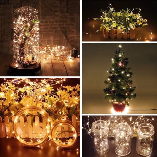 Twinkle Star 300LED 99FT Copper Wire String Lights Battery Operated 8 Modes Fairy Lights with Remote Waterproof Fairy String Lights for Outdoor Christmas Lights Wedding Party Decoration Warm White - color: Warm White, size: 99 ft