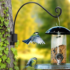 Qiang Ni Plant Hanger Outdoor: 22 Inch Bird Feeder Bracket for Garden Patio Decor - Swivel Adjustable Wall Mount Plant Hook for Hanging Flower Baskets