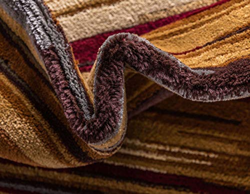 Unique Loom Barista Collection Area Rug - Icatu (8' x 10' Rectangle Beige/Brown) - size: 8' x 10' (Rectangular)