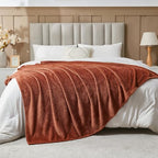 NEWCOSPLAY Super Soft Twin Blanket Coffee Premium Silky Flannel Fleece Leaves Pattern Lightweight Bed Blanket All Season Use (Coffee, Twin(60"x80")) - color: Coffee, size: Twin(60"x80")