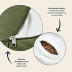 Retrospec Sedona Zafu Meditation Cushion Filled w/Buckwheat Hulls - Yoga Pillow for Meditation Practices - Machine Washable 100% Cotton Cover & Durable Carry Handle; Crescent, Basil (Pack of 4) - color: Basil, size: 1 Count (Pack of 4)