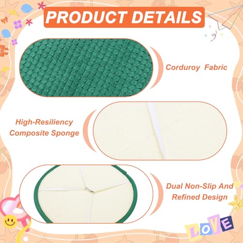 uxcell Round Stool Cushion, 10 x 10 Inch Round Seat Pads with Elastic Straps, Anti-Slip Soft Round Pad Chair Seat Cushions for Dining Chairs Kitchen Bar High Stool, Dark Green - color: Dark Green, size: 10 x 10 Inch