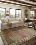 Loloi Magnolia Home by Joanna Gaines Sinclair Collection SIN-06 Clay/Tobacco 8'-6" x 11'-6", .25" Pile Height, Machine Washable, Area Rug - color: Clay / Tobacco, size: 8'6" x 11'6" (Rectangular)