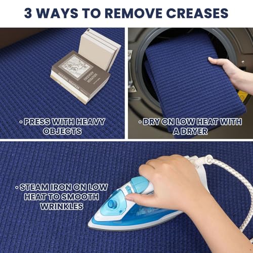 EARTHALL Woven Area Rug 2x3 Ft Washable Rugs for Entryway Braided Non Slip Throw Rugs Door Mat Indoor Outdoor Entrance Small Cotton Woven Carpet for Kitchen Foyer Front Door, Royal Blue/Navy - color: Royal Blue/Navy, size: 2' x 3' (Rectangular)
