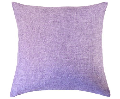 Aiking Home Woven Fine Faux Linen Throw Pillow Cover, Size 18"x18", Lavender - color: Lavender, size: 18" x 18" (Pack of 1)