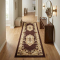 Unique Loom Versailles Collection Area Rug - Henry (2' x 6' 1" Runner Brown/Cream) - color: Brown/Cream, size: 2'2" x 6'1" (Runner)