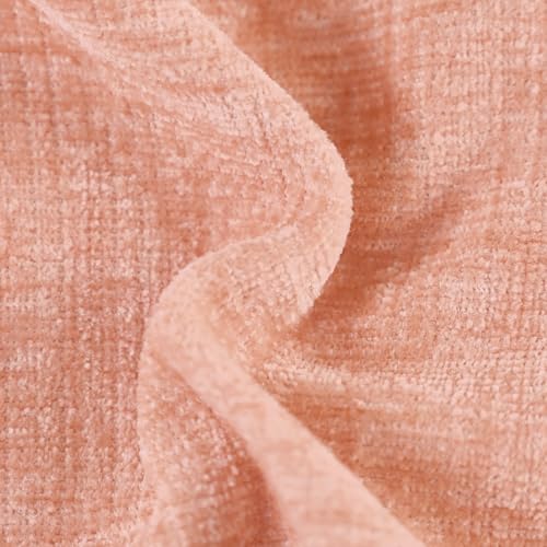 CaliTime Throw Pillow Covers Decorative 16 X 16 Inches Pack of 2 Cozy Chenille Cushion Cases for Couch Sofa Bed Living Room Home Dusty Pink - color: Dusty Pink, size: 16" x 16" (Pack of 2)