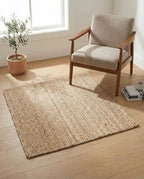 Rugs.com - Braided Jute Rug – 3 Ft Square Natural Jute Rug – Eco-Friendly Coastal Style for Entryways and Kitchens - size: 3'3" x 3'3" (Square)