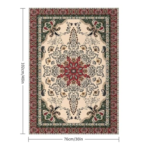 Boho Aztec Throw Blanket,Ethnic Bohemian Tribal Abstract Pattern Soft Throw Blanket for Couch Sofa Camping Office Travel Home Bedroom Decor All Seasons 30"x40" - color: Boho-19, size: 30x40in