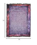 Pure Country Weavers Do Not Stand At My Grave and Weep Poem Blanket - Sympathy Bereavement Gift Tapestry Throw Woven from Cotton - Made in the USA (72x54) - color: Do Not Stand, size: 72" x 54"