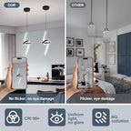ADISUN Modern LED Pendant Light, Spiral Pendant Lights Kitchen Island, 4500K Neutral Light, Adjustable Height, Pendant Light Fixtures for Living Room Bedroom Hanging Light(Black) - color: Black-Neutral