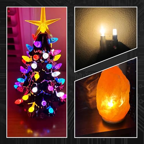2W C7 E12 LED Salt Lamp Replacement Bulb 300lm Warm White 2700K 120V E12 Candelabra Base for 25W-40W Himalayan Salt Lamp Night Light Chandelier Christmas Lighting Dryer Refrigerators Bulb, 2 Pack - color: 2700k Warm White, size: 2 Watt-Non-dimmable-2 Pack