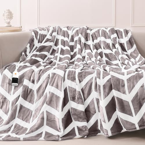 VENTIMI Electric Heated Blanket Full Size, 72" x 84" Heated Blanket with 9 Heat Levels & 2 to 10 Hours Auto Off, Fast Heating Blankets with ETL & FCC Certification, Beige - color: Beige, size: Full