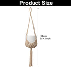 2 Pack Macrame Hanging Planters with Patterns - Stylish Plant Hangers Crochet Boho Plant Holder Hanging Plant Basket for Up to 6 Inch Pots(Caramel)