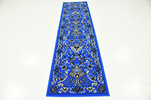 Unique Loom Sialk Hill Collection Area Rug - Washington (2' 2" x 8' 2" Runner, Dark Blue/ Black) - color: Dark Blue/Black, size: 2'2" x 8'2" (Runner)