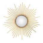 Safavieh Home Collection Rosaland 24-inch Gold Sunburst Round Mirror