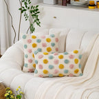 Holibeat Joyful Dot 20" x 12" Pillow Covers Decorative Throw Pillowcases Pink Blue Orange (Pack of 2) - size: 20" x 12" (Pack of 2)