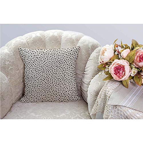 HGOD DESIGNS Polka Dot Throw Pillow Cover,Spot Irregular Scatter Doodle Scattered Snow Pieces Black and White Design Decorative Pillow Cases Linen Square Cushion Covers for Home Sofa Couch 18x18 inch - color: Color Z22