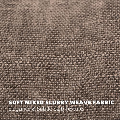 Farmhouse Decor Throw Pillow Covers 20x20 Inch Set of 4, Solid Textured Cushion Covers for Couch, Sofa, Bed – Fall Pillow Covers in Taupe Grey, Light Brown, Brown, Black - color: Neutral Brown/Black, size: 20" x 20" (Pack of 4)