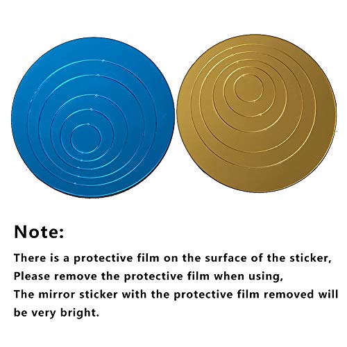 24Pcs Wall Decal Acrylic Modern Mirror Art Mural Wall Stickers for Living Room Bedroom Home Decor Blue+ Gold - color: 24pcs Circle(blue+ Gold)