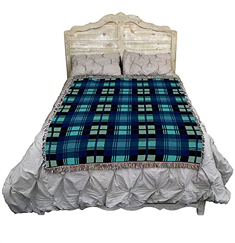 Pure Country Weavers Plaid Blanket Black Watch Tartan - Patterns Gift Tapestry Throw Woven from Cotton - Made in the USA (72x54) - color: Black Watch
