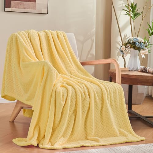inhand Champagne Gold Fleece Throw Blanket for Couch, Super Soft Flannel Blanket, Lightweight Fuzzy Blankets Sofa Bed Office, Washable Cozy Plush Fleece Blankets&Throw for All Season(50x60 Inches) - color: Champagne Gold, size: Throw/Travel-50x60 IN