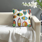 Mid Century Modern Square Pillow Case Throw Pillow Covers Decorative Pillowcase Cushion Cover with Car Couch Sofa Chair Bed Living Room 18x18 Inch - color: Mid Century Modern