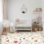Drydiet Boho Area Rugs Cute Sweet Throw Rugs Aesthetic Soft Bedroom Carpet for Living Room Dining Playroom Nursery Family Indoor Dorm (Wildflower) - style: Wildflower
