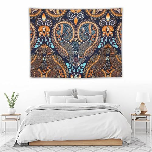 KANEPE Boho Floral Tapestry Mandala Indian Bohemian Colorful Paisley Pattern Wall Hanging Tapestries Home Decor for Living Room Bedroom Apartments Farmhouse Dorm,40inx30in (102×76cm)【Small】 - color: Boho-19, size: 40Wx30L