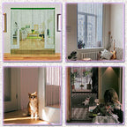 HSYLYM Spaghetti String Curtain for Doorways Privacy Door Frame Tassel Hippy Wall Kitchen Hallway Boho Fringe Curtain Hanging Door Room Dividers Decor 1 Panel（39×86in/100×220cm,Periwinkle）