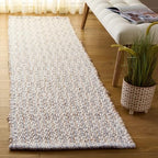 SAFAVIEH Natural Fiber Collection Area Rug - 2'3" x 8' Runner, Natural & Light Blue, Handmade Jute & Wool, Ideal for Living Room, Hallway, Foyer, Entryway, Bedroom (NFB225M) - color: Natural/Light Blue, size: 2'3" x 8' (Runner)