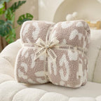 Snuggle Sac Leopard Microfiber Blanket, Queen Size Beige, 90x90 inches, Reversible Cheetah Pattern, Warm, Soft, Cozy - color: Leopard Beige, size: Queen(90"x90")