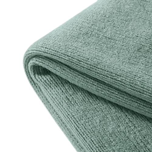 Homiest Decorative Knitted Throw Blanket with Fringe, Lightweight Acrylic Knit, Soft & Cozy Tassel Blanket for Couch, Sofa, Bed (Sage Green, 50 x 60 Inch) - color: Sage Green, size: 50" x 60"