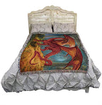 Pure Country Weavers Kwint Xent Dragon Blanket by Ciruelo - Gift Fantasy Tapestry Throw Woven from Cotton - Made in the USA (72x54) - color: Kwint Xent