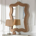 Bali & pari Quiana Coastal Woven Rope Accent Wall Mirror