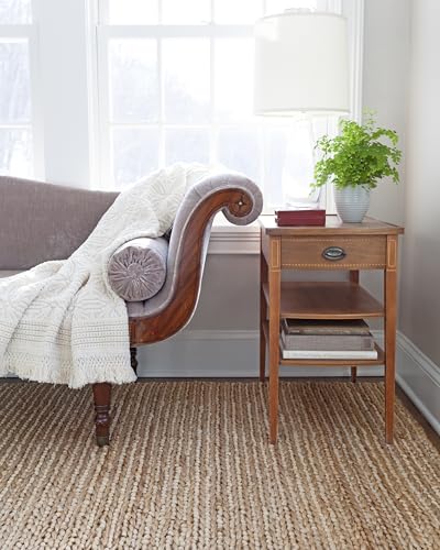 Dash and Albert Jute Area Rug - 3' x 5' Bleached Oak Solid Handwoven Accent Rug - Durable, Eco-Friendly, High Traffic Areas Hallway, Bedroom, Stairs - Premium Luxury Hotel Quality Soft Breathable - color: Jute Woven Bleached Oak, size: 3' x 5' (Rectangula
