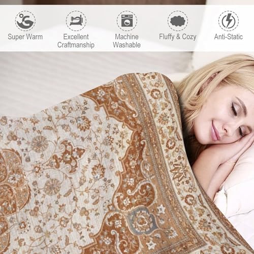 Boho Throw Blanket,Vintage Geometric Textured Rustic Farmhouse Pattern Soft Throw Blanket for Couch Sofa Camping Office Travel Home Bedroom Decor All Seasons 30"x40" - color: Boho-11, size: 30x40in