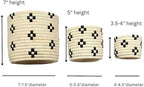 African Planter Baskets Sets of 3 Woven Sisal Baskets for Indoor Plant Pots Covers Home Decor Storage Organizer Gifts Zen Designs Arts and Crafts (Natural and Black)