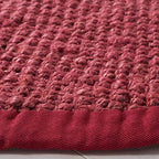 SAFAVIEH Natural Fiber Collection Area Rug - 7' Round, Red, Handmade Farmhouse Jute, Ideal for High Traffic Areas in Living Room, Bedroom (NF730D) - color: Red, size: 7' (Round)