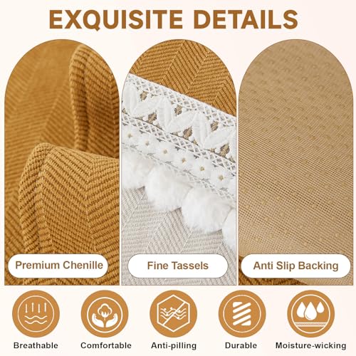 VClife Modern Couch Cover, Non Slip Dog Sofa Cover, Yellow, 35.4" x 35.4" | Pet-friendly Sofa Covers, Scratch-resistant, Waterproof, Non Slip That Stay Firmly In Place, Durable and Machine Washable - color: 01# Mustard Yellow, size: 35.4" x 35.4"
