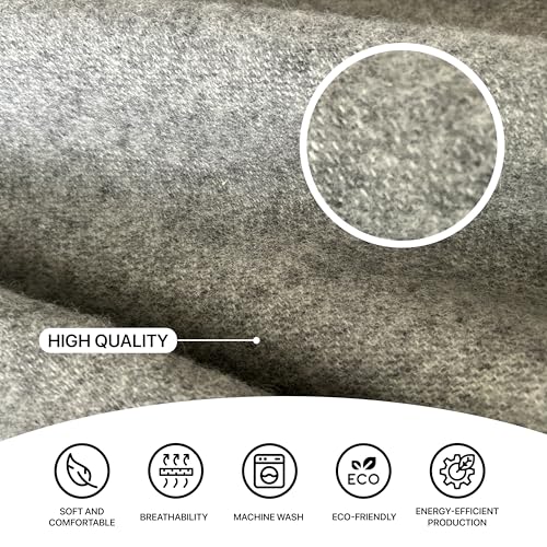New Zealand Virgin Wool Throw Blanket, Indoor & Outdoor, Soft Blanket with Fringes, 55 x 79 in (140 x 200 cm) - color: Smoke Gray, size: Twin