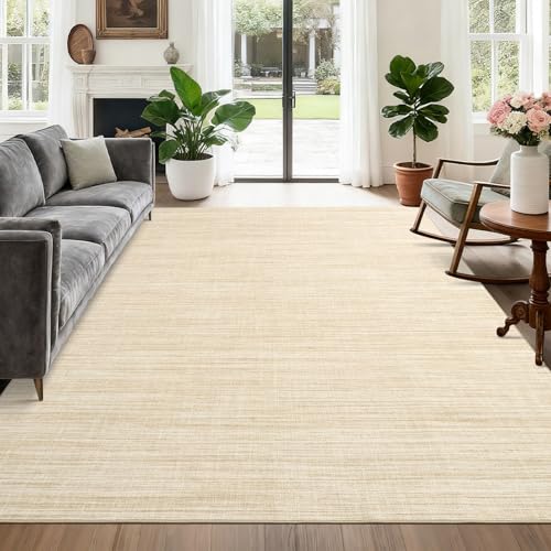 Area Rug 4x6 Washable Bedroom Rugs Non Slip Modern Solid Color Large Living Room Throw Carpet Low Pile Minimalist Kitchen Rug Plain Accent Rug Mat Classic Boho Area Rugs for Nursery Entryway, Beige - color: Beige, size: 4' x 6' (Rectangular)