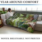Pure Country Weavers Tranquil Garden Blanket - When Someone You Love Becomes A Memory - Sympathy Bereavement Gift Tapestry Throw Woven from Cotton - Made in the USA (72x54) - color: Tranquil Garden, size: 72" x 54"