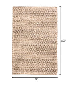 Dash and Albert Jute Area Rug - 6' x 9' Bleached Oak Solid Handwoven Accent Rug - Durable, Eco-Friendly, High Traffic Areas Hallway, Bedroom, Stairs - Premium Luxury Hotel Quality Soft Breathable - color: Jute Woven Bleached Oak, size: 6' x 9' (Rectangula