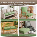 Codi Thick Replacement Couch Cushions 2 Sets, Upholstery Foam with Washable Covers for Sofa Cushion Chair Meditation - 24 × 24 × 5 Inch, High Density Foam, Green - color: Green, size: 24 Inch (Pack of 2)