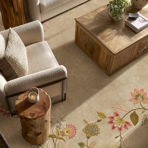 2x3 Washable Small Entryway Rug: Door Mat Indoor Entrance Stain Resistant Non Slip Rubber Backed Low Pile Soft Throw Area Rugs for Bedroom Kitchen Front Door Indoor Entrance Foyer Entry - color: Edge Floral Brown, size: 2' x 3' (Rectangular)