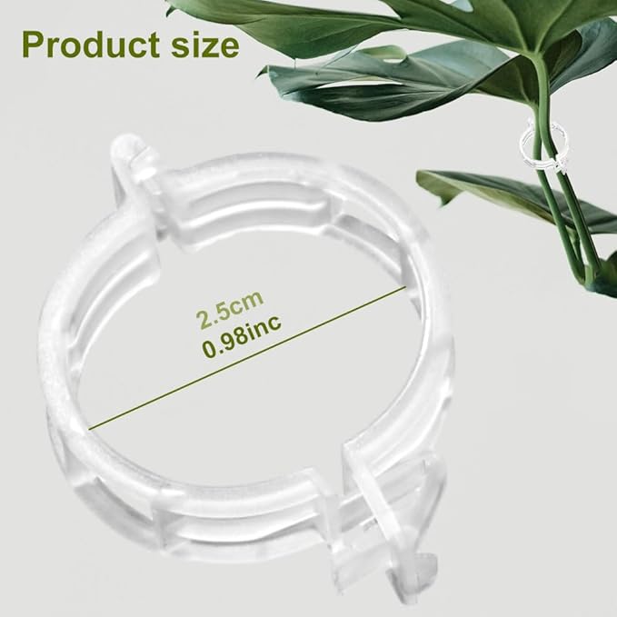 Thickened Plant Fixing Clip 100Pcs, 2025 Summer New Tomato Grape Vine Vegetables Plant Fixing Clips, Upgrade Plant Support Clips Reusable Garden Clips Secured Plastic Plant Clip (300, Green)