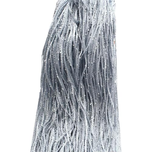1x2 M Door String Curtain Rare Flat Silver Ribbon Thread Fringe Window Panel Room Divider Cute Strip Tassel for Wedding Coffee House Restaurant Parts, Grey - color: Grey