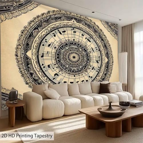 FENDROM Floral Bohemian Tapestry,Music Aesthetic Indian Wall Hanging Boho Wall Art Mandala Room Decor Tapestries for Bedroom Living Room Dorm - color: Y11, size: 59"L x 39"W